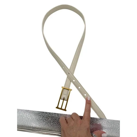 NEW Helsa Logo Mini Belt White - Size S